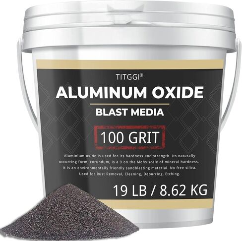 TITGGI 80 Grit Aluminum Oxide Blast Media for Sandblasting, 8 lb | Rust and Paint Removal, Mill Scale Removal, Metal Surface Preparation Before Painting, Coating or Refinishing in Kuwait