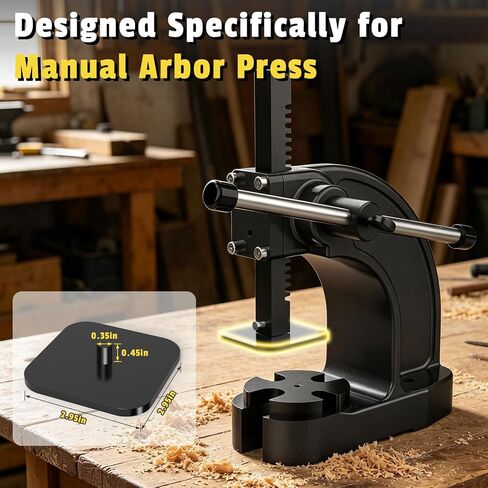 Arbor Press Attachment Foot for 1 Ton,2 Ton,3 Ton Arbor Press | Metal Flat Base for Leather Stamping, Embossing & Die Cutting | No Drilling — Mounts via Built-in Holes & Screws in Kuwait