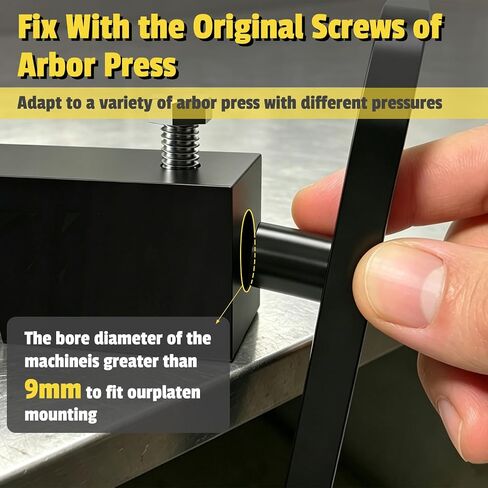 Arbor Press Attachment Foot for 1 Ton,2 Ton,3 Ton Arbor Press | Metal Flat Base for Leather Stamping, Embossing & Die Cutting | No Drilling — Mounts via Built-in Holes & Screws in Kuwait