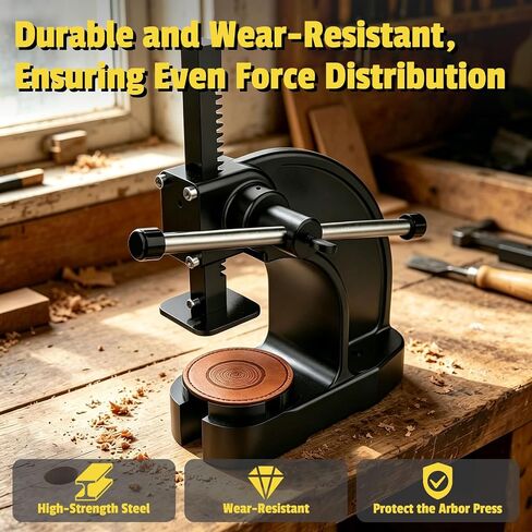 Arbor Press Attachment Foot for 1 Ton,2 Ton,3 Ton Arbor Press | Metal Flat Base for Leather Stamping, Embossing & Die Cutting | No Drilling — Mounts via Built-in Holes & Screws in Kuwait