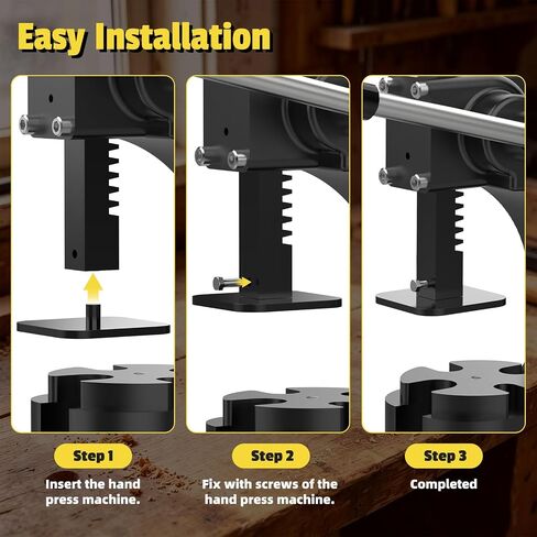 Arbor Press Attachment Foot for 1 Ton,2 Ton,3 Ton Arbor Press | Metal Flat Base for Leather Stamping, Embossing & Die Cutting | No Drilling — Mounts via Built-in Holes & Screws in Kuwait