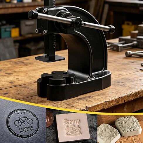 Arbor Press Attachment Foot for 1 Ton,2 Ton,3 Ton Arbor Press | Metal Flat Base for Leather Stamping, Embossing & Die Cutting | No Drilling — Mounts via Built-in Holes & Screws in Kuwait