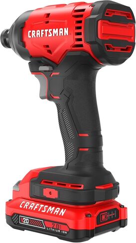 CRAFTSMAN Cordless 1/4 Impact Driver with 2 Ah Lithium Ion Battery, Charger and PH2 Screwdriving Bit, LED Light, High Torque, Variable Speed, 2900 RPM (CMCF801D1) in Saudi Arabia