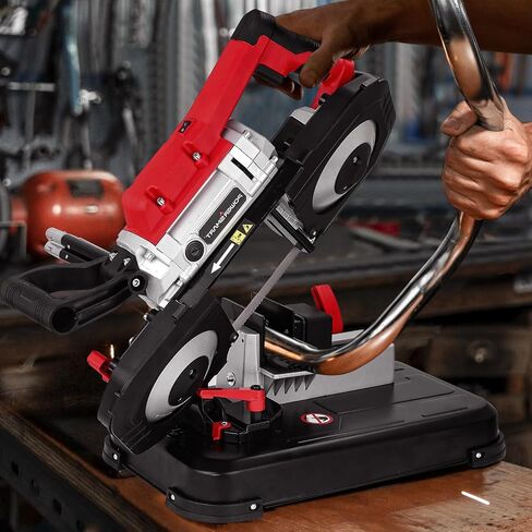 PowerSmart Portable Band Saw with Removable Alloy Steel Base, 10Amp 1100W Motor 5-Inch Deep Cut Bandsaw for Metal in Kuwait
