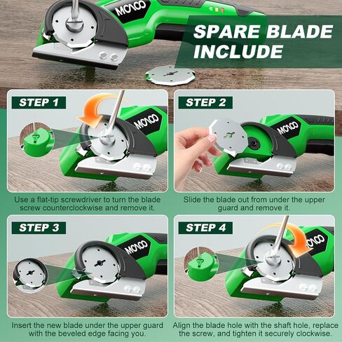 Electric Cardboard Cutter, Cordless Electric Scissors, 4V Electric Box Cutter with 2 Blades, Safety Lock & LED Light, Powerful Cutting for Cardboard Box, Plastic, Leather, Fabric in Kuwait
