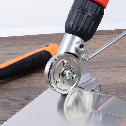 Metal Sheet Cutter Drill Attachment - Electric Shears Nibbler for Iron, Steel, Copper, Aluminum - Heavy Duty Metal Cutting Tool for Power Drill | Great for DIY projects — quickly cuts thin flat metal sheets and metal mesh. in Kuwait