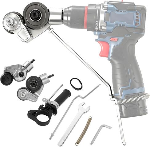 Sheet Metal Cutter Metal Nibbler Drill Attachment – Turn Your Power Drill into a Precision Sheet Metal Cutter, Double-Cut Design for Fast, Clean Cuts on Steel, Aluminum & Roofing Panels in Kuwait