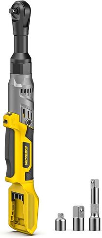 3/8" Cordless Ratchet Wrench for Dewalt 20V Battery(Tool Only),75FT-LBS(102N.m) Extended Electric Ratchet Wrench Set with Variable Speed, LED Light, 1/4"&1/2" Adapter,3" Extension Bar in Kuwait