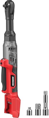 3/8" Cordless Ratchet Wrench for Milwaukee 18V Battery(Tool Only),75FT-LBS(102N.m) Extended Electric Ratchet Wrench with Variable Speed, LED Light, 1/4"&1/2" Adapter,3" Extension Bar in Kuwait