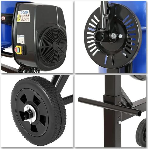 BILT HARD Electric Cement Mixer, 4 Cubic Ft. 550W Portable Concrete Mixer Machine, Wheelbarrow Cement Mixing Tools for Stucco in Kuwait