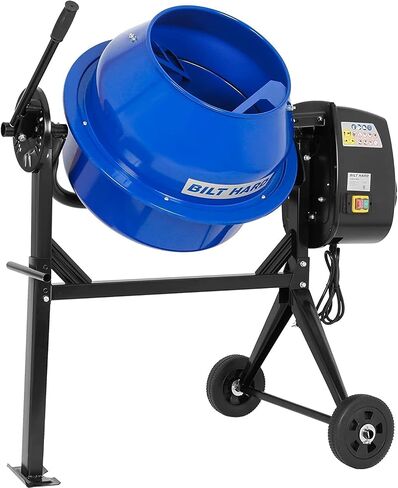 BILT HARD Electric Cement Mixer, 4 Cubic Ft. 550W Portable Concrete Mixer Machine, Wheelbarrow Cement Mixing Tools for Stucco in Kuwait