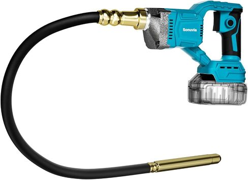 Cordless Concrete Vibrator Compatible with Makita | Sonuvia 600W motor with 6000RPM high-frequency vibration and 3.8ft flexible shaft. Cordless design(Battery not included) in Kuwait