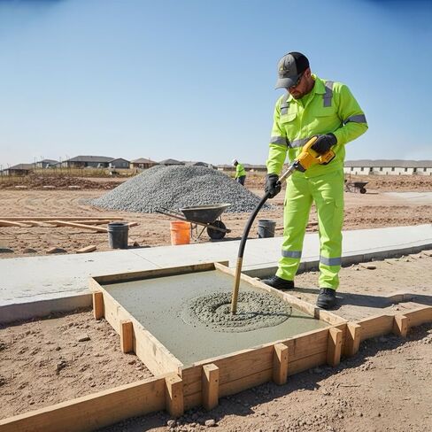 Handheld Concrete Vibrating Tool, Compatible with Dewalt 20V Battery(No Battery), 800W Cordless Electric Concrete Vibrator with 3.8ft Shaft Rod, 6000RPM Portable Vibrator for Remove Air Bubble in Kuwait
