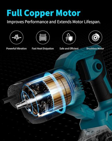Cordless Concrete Vibrator Compatible with Makita | Sonuvia 600W motor with 6000RPM high-frequency vibration and 3.8ft flexible shaft. Cordless design(Battery not included) in Kuwait