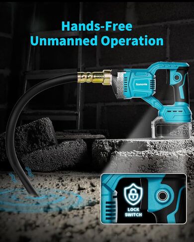 Cordless Concrete Vibrator Compatible with Makita | Sonuvia 600W motor with 6000RPM high-frequency vibration and 3.8ft flexible shaft. Cordless design(Battery not included) in Kuwait