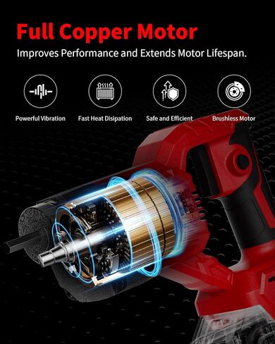 Cordless Concrete Vibrator Compatible with Milwaukee | Sonuvia 600W motor with 6000RPM high-frequency vibration and 3.8ft flexible shaft. Cordless design(Battery not included) in Kuwait