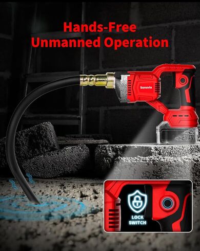Cordless Concrete Vibrator Compatible with Milwaukee | Sonuvia 600W motor with 6000RPM high-frequency vibration and 3.8ft flexible shaft. Cordless design(Battery not included) in Kuwait
