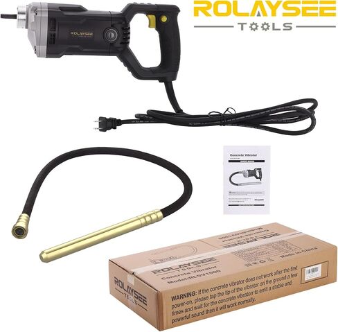 Handheld Concrete Vibrating Tool, 1500W Electric Concrete Vibrator | 6.6ft Shaft Rod, 14400VPM, Portable Pencil Cement Vibrarator, Remove Air Bubble and Mix Concrete in Kuwait