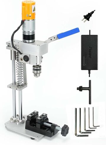 Mini Drill Press Table Compact And Portable Enhanced Model With High Torque, 440–880 Rpm Ideal For Woodworking, Pen Making, Metalworking, Epoxy Projects, Jewelry Making, Diy Crafts, Handicrafts in Kuwait
