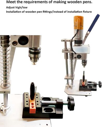 Mini Drill Press Table Compact And Portable Enhanced Model With High Torque, 440–880 Rpm Ideal For Woodworking, Pen Making, Metalworking, Epoxy Projects, Jewelry Making, Diy Crafts, Handicrafts in Kuwait