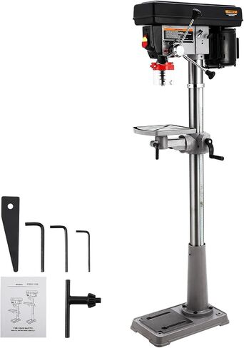 13 in Floor Drill Press, 7.5 Amp 120V, 288-3084 RPM Variable Speed Cast Iron Bench Drill Press, 0-45°Tilting Worktable, Tabletop Drilling Machine for Wood Metal in Kuwait
