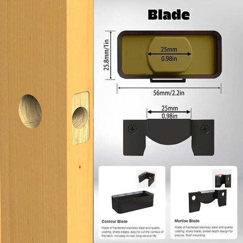 Pongnas Door Mortise Tool Door Installation Kit Cutting Tool with Contour Blades for Accurate Chiseling and Scoring on 1-3/4in or 1-3/8in Doors in Kuwait