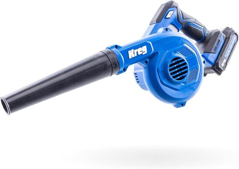 Kreg 20V Ionic Drive Shop Blower Kit - Cordless Shop Blower for Dust, Debris & Workshop Cleanup - 200 MPH Airflow, 3-Speed with Variable Speed Trigger - 3 Inflator Nozzles - 2Ah Battery & Charger in Kuwait