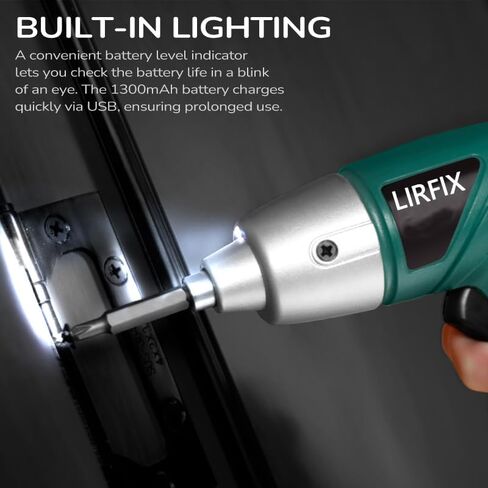 20-Piece Green 3.6V Electric Household Hardware Tool Set - Compact USB Rechargeable Low-Power Screwdriver, Pliers, Claw Hammer, Screwdriver Bits in Kuwait