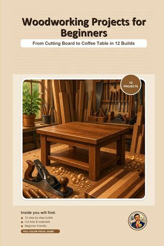 Woodworking Projects for Beginners: From Cutting Board to Coffee Table in 12 Builds in Kuwait