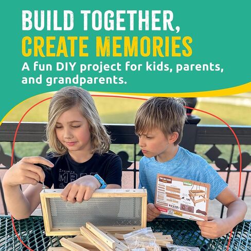 SparkJump Picnic Table Bird Feeder Kit, DIY Woodworking Project for Kids and Families, Complete Tools and Paint Set, FSC-Certified Sustainable Wood, Backyard Nature Activity, Ages 6+ in Kuwait