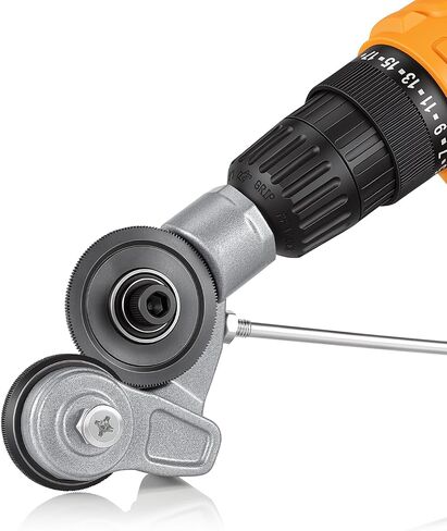 Metal Cutter for Drill, Electric Sheet Metal Cutter Attachment with Stabilizer Handle, Heavy Duty 40Cr Steel Metal Nibbler Drill Attachment & Shears for Cutting Flat Sheet Metal, Iron, Aluminum in Kuwait