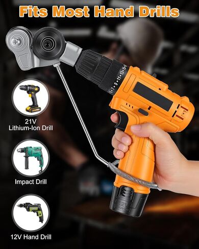 Metal Cutter for Drill, Electric Sheet Metal Cutter Attachment with Stabilizer Handle, Heavy Duty 40Cr Steel Metal Nibbler Drill Attachment & Shears for Cutting Flat Sheet Metal, Iron, Aluminum in Kuwait