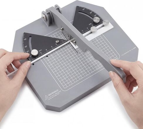Adjustable Miter Box, 0°-45° Angle Cutter, for Gundam & Models | 0°-45° adjustable miter box , 2-52mm cutting length with metric scale, Cuts styrene resin & wood, Ideal for dioramas & models in Kuwait
