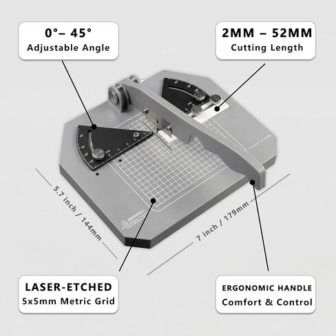 Adjustable Miter Box, 0°-45° Angle Cutter, for Gundam & Models | 0°-45° adjustable miter box , 2-52mm cutting length with metric scale, Cuts styrene resin & wood, Ideal for dioramas & models in Kuwait