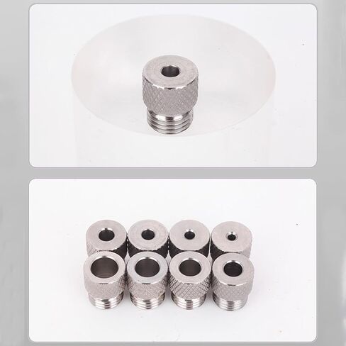8Pcs Stainless Steel Drill Bushings Set with 3-10mm Inner Diameters M14x1.5 Threads for Precise Drilling Secure Grip in Kuwait