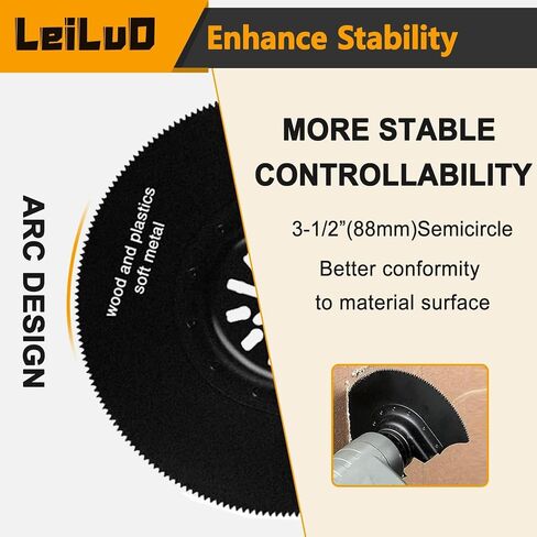 LEILUO 158 Pcs Multitool Blade Kits Cutting and Sandpaper Oscillating Tool Accessories Universal Oscillating Saw Blades with Storage Bag Compatible with DeWalt Makita Dremel and More in Kuwait