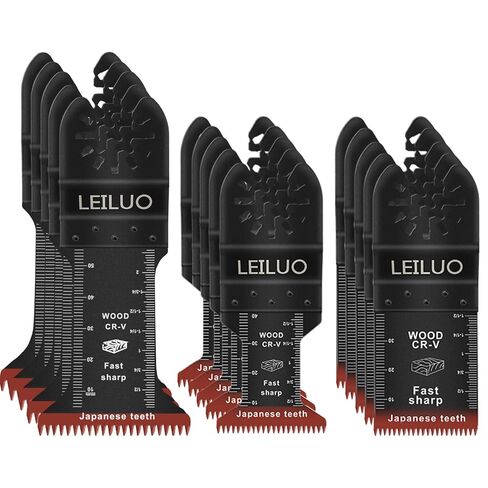 LEILUO 158 Pcs Multitool Blade Kits Cutting and Sandpaper Oscillating Tool Accessories Universal Oscillating Saw Blades with Storage Bag Compatible with DeWalt Makita Dremel and More in Kuwait