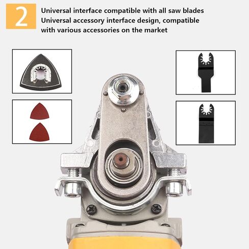 Angle Grinder Oscillating Tool Set | Multifunctional Oscillating Tool Accessories - Universal Joint Angle Grinder Modification for Grinding, Trimming and Removal in Kuwait