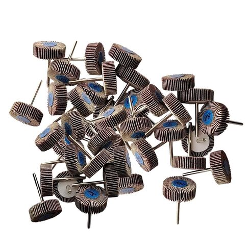 40 Pcs 1/8" Shank 80 Grit Rotary Flap Wheel Sander | Flap Sanding Wheels for Rust/Paint Removed in Kuwait