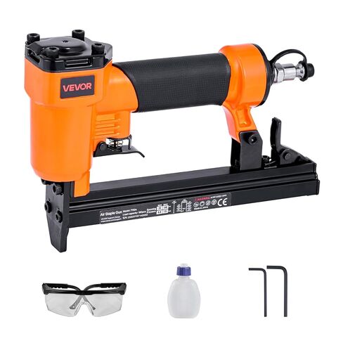 VEVOR Pneumatic Staple Gun, 22 Gauge Pneumatic Upholstery Stapler for 71 Series Fine Wire Staples 3/8-inch Crown 5/32"-5/8" Length, 70-110 PSI Air Staple Gun for Woodworking, Upholstering, DIY Project in Kuwait