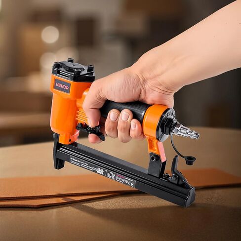 VEVOR Pneumatic Staple Gun, 22 Gauge Pneumatic Upholstery Stapler for 71 Series Fine Wire Staples 3/8-inch Crown 5/32"-5/8" Length, 70-110 PSI Air Staple Gun for Woodworking, Upholstering, DIY Project in Kuwait