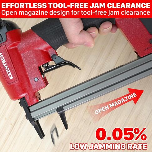 KEENTECH Pneumatic Staple Gun 20 Gauge, T50 Upholstery Staple Gun with 3780pcs 3/8" Crown Staples 1/4"-5/8", Ready-to-Use Air Staple Gun Set with Safety Trigger for Wood, Upholstery, Fabric, Leather in Kuwait