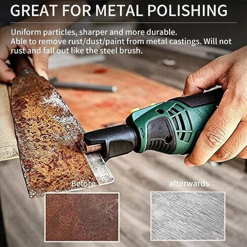 40Pcs Aluminum Oxide Grinding Stone Sanding Drill Bits, 1/8" Shank for Metal Rust Removal, Polishing, Smoothing, Sharpening, 2 Shapes & 3 Sizes, Rotary Tool Accessories (40) in Kuwait