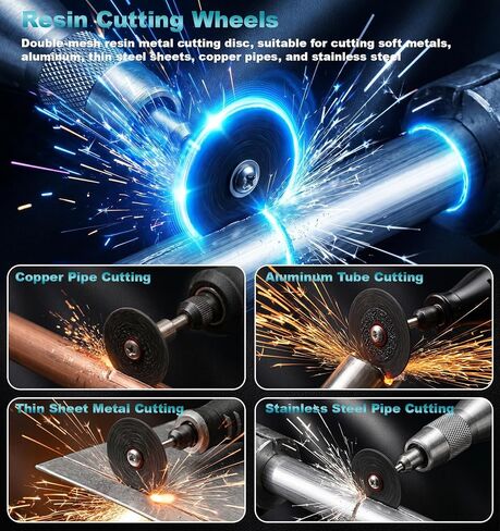 Cutting Wheel Set, 44Pcs Pro Cutting Wheels Kit for Dremel Cut Off Wheels, Resin Cutting Discs, 545 Diamond Cutting Wheels, HSS Circular Saw Blades, Rotary Tool Kit for Metal/Wood/Plastic/Glass/Stone in Kuwait