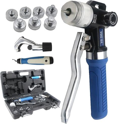 Copper Tube Expander Hydraulic Tube Swaging & Expanding Tool Kit Range 1/2" to 11/8" (7 Head Kit) VG-300A in Kuwait