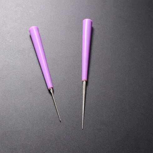 STOBOK Bead Hole Reamer Needle Opener Drill Puncher 5.11In Jewelry Craft Tool with Anti-Skid Handle for DIY Pearl Beads Hole Expansion in Kuwait