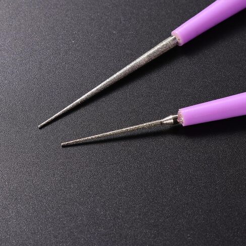 STOBOK Bead Hole Reamer Needle Opener Drill Puncher 5.11In Jewelry Craft Tool with Anti-Skid Handle for DIY Pearl Beads Hole Expansion in Kuwait