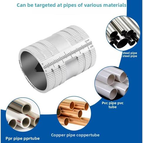 Other Hand Tools For CT-211 Professional Inner Outer Chamfer Tool Aluminum Alloy Shell 45 Blades Stainless Steel PVC Copper PPR Tube Deburring Reamer 6-36mm Heavy Duty（Color:Silver) in Kuwait