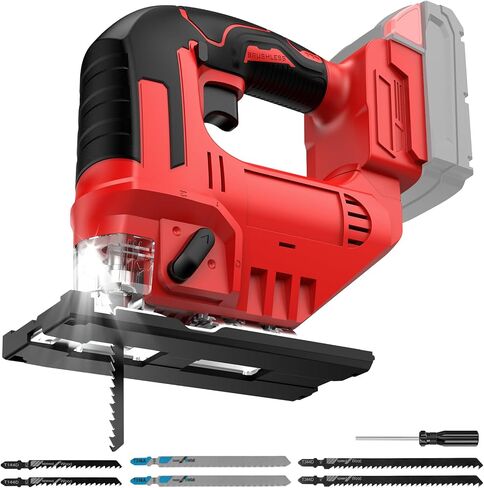 Cordless Jig Saw for Milwaukee 18V Battery, Brushless Jigsaw Tool 2900RPM with LED Light, 3-Position Orbital & ±45° Bevel Cuts for Metal/Wood/PVC Cutting（No Battery Included） in Kuwait