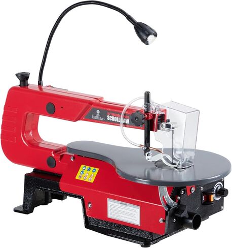 16-Inch Variable Speed Scroll Saw with Oversized Adjustable Tilt Work Table & Led Work Light – Ideal for Precision Woodworking Projects in Kuwait